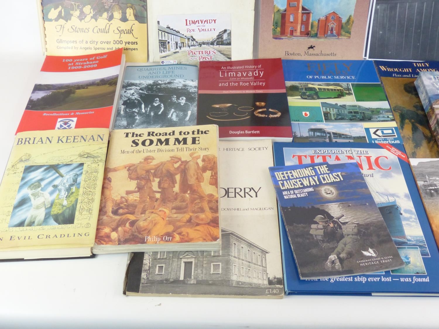 A large collection of Irish interest books to include Defending the ...