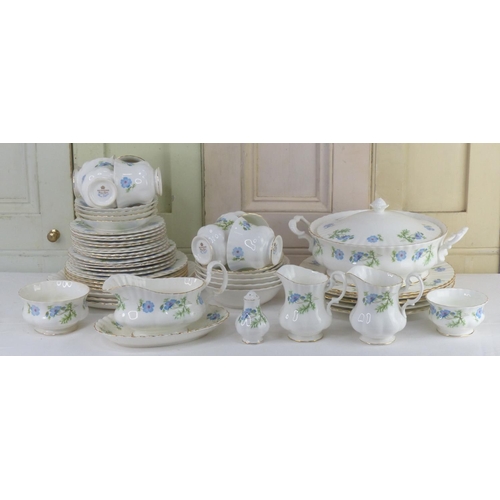 10 - A large collection of Richmond bone china 'Blue Poppy' tea and dinner set.
