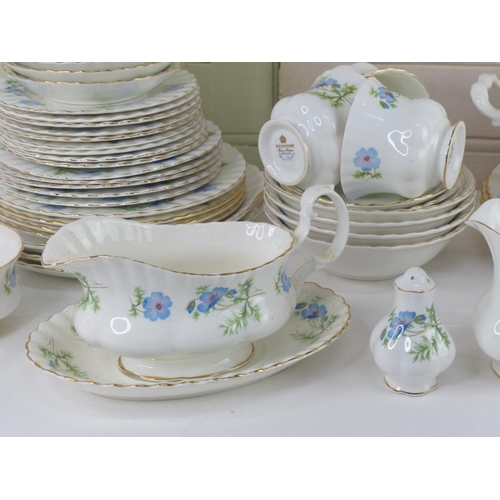 10 - A large collection of Richmond bone china 'Blue Poppy' tea and dinner set.
