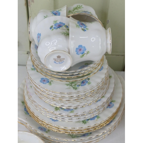 10 - A large collection of Richmond bone china 'Blue Poppy' tea and dinner set.