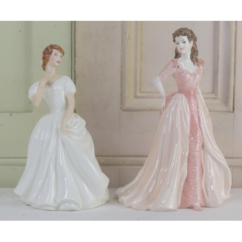 34 - A Royal Doulton 'Patricia' HN2715 and a Coalport 'Ladies of Fashion Jacqueline Figurine of the Year ... 