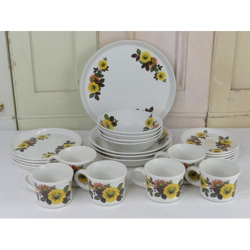 52 - A vintage Royal Tudor Ware tea and dinner set by Barker Bros, England.