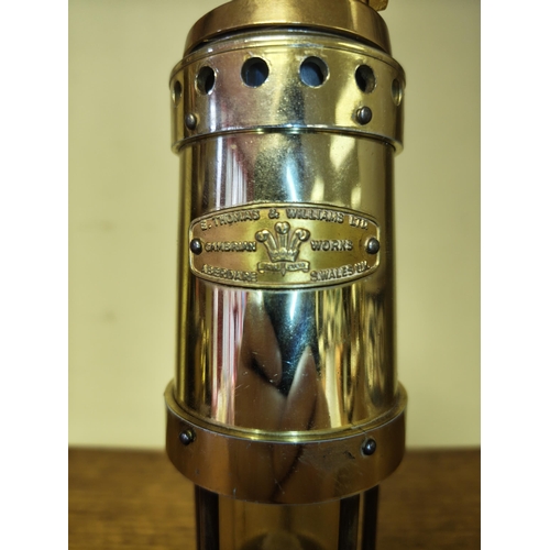 35 - A vintage novelty table lighter, modelled as a miners lamp. Measuring approx 18cm
