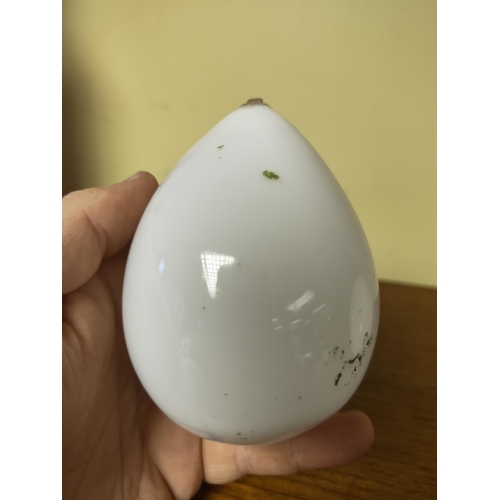 39 - A collection of 3 antique/ Victorian hand blown glass eggs.