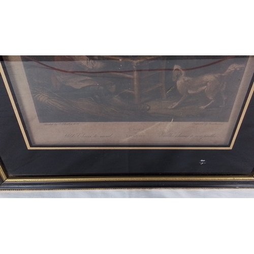 39 - An antique framed Cries of London print titled 'Old Chairs to Mend', 43cm x 35cm.