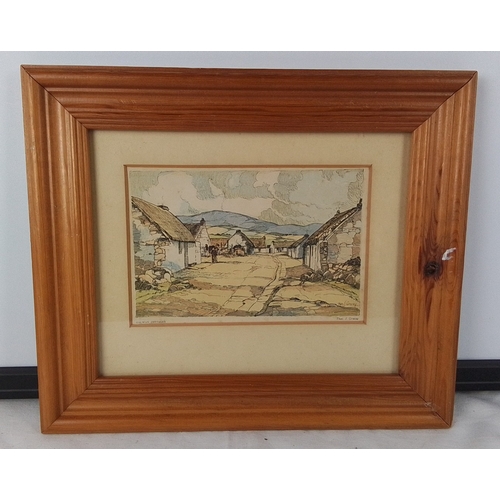 63 - A framed coloured print titled 