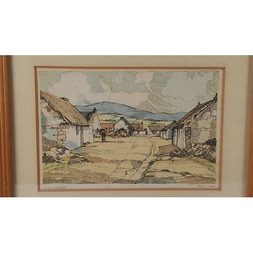 63 - A framed coloured print titled 