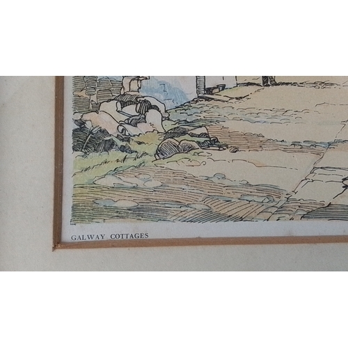 63 - A framed coloured print titled 