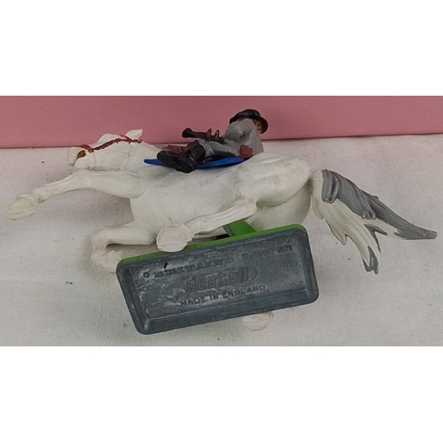 371 - Collection of vintage painted lead American Civil War-style toy soldiers, with riflemen, cavalry and... 