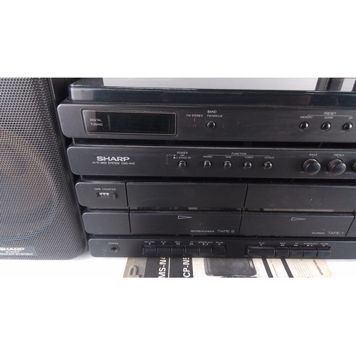 A Sharp hi-fi midi system CMS-N45 with integrated turntable, digital ...