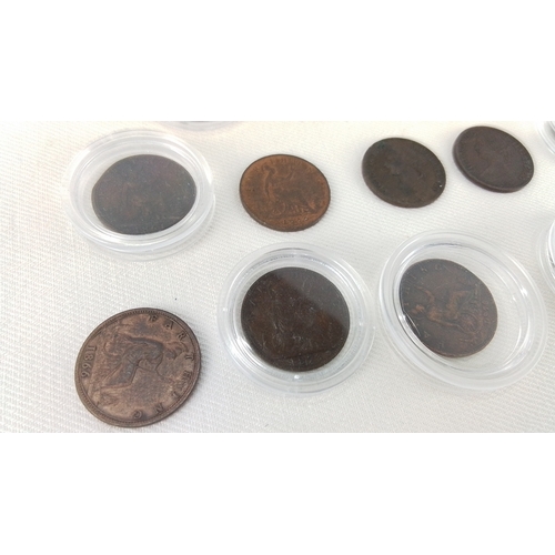 187 - 12 British bronze coinage piece, including Queen Victoria issues and later.