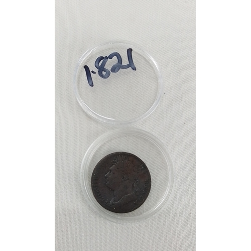 211 - An 1821 George IV Copper Farthing coin.