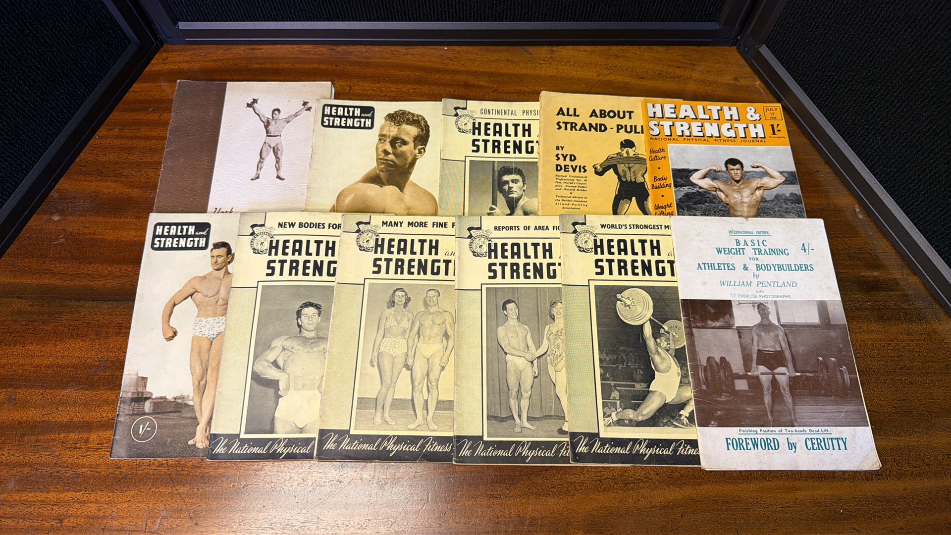 Collection of vintage bodybuilding and physical-culture publications ...