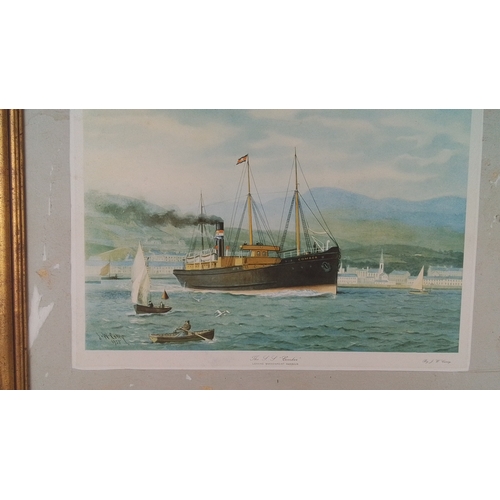277 - A framed print of a maritime scene titled 