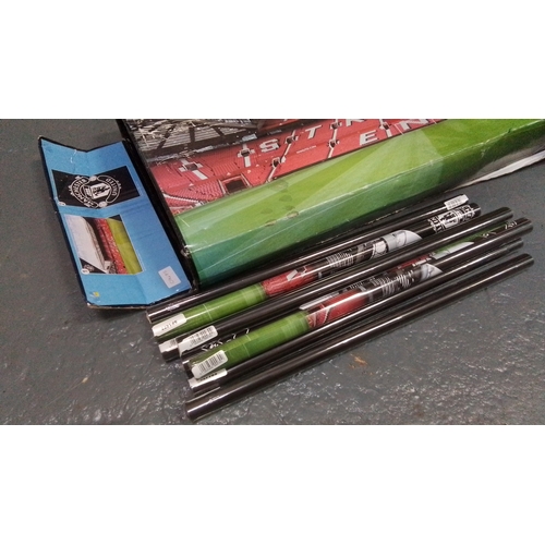 299 - Collection of Manchester United football club posters, rolled, featuring Old Trafford stadium imager... 