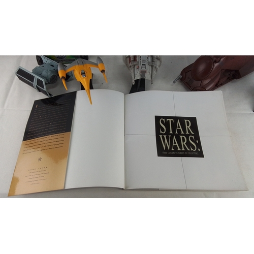 403 - A group of Star Wars collectibles, including boxed Hasbro figures, a Luke Skywalker in Echo Base Bac... 