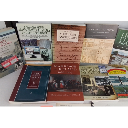 A group of Irish genealogy and local-history reference books and ...