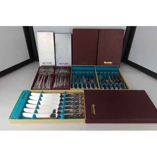 A group of George Butler & Co Sheffield flatware, silver-plated and ...