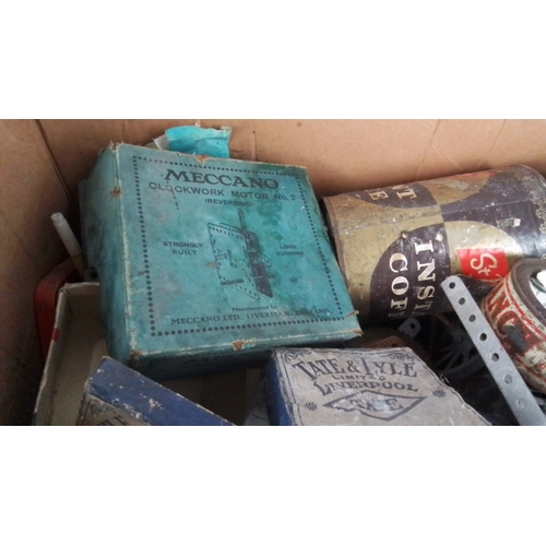 A group of Meccano construction toys and accessories including ...