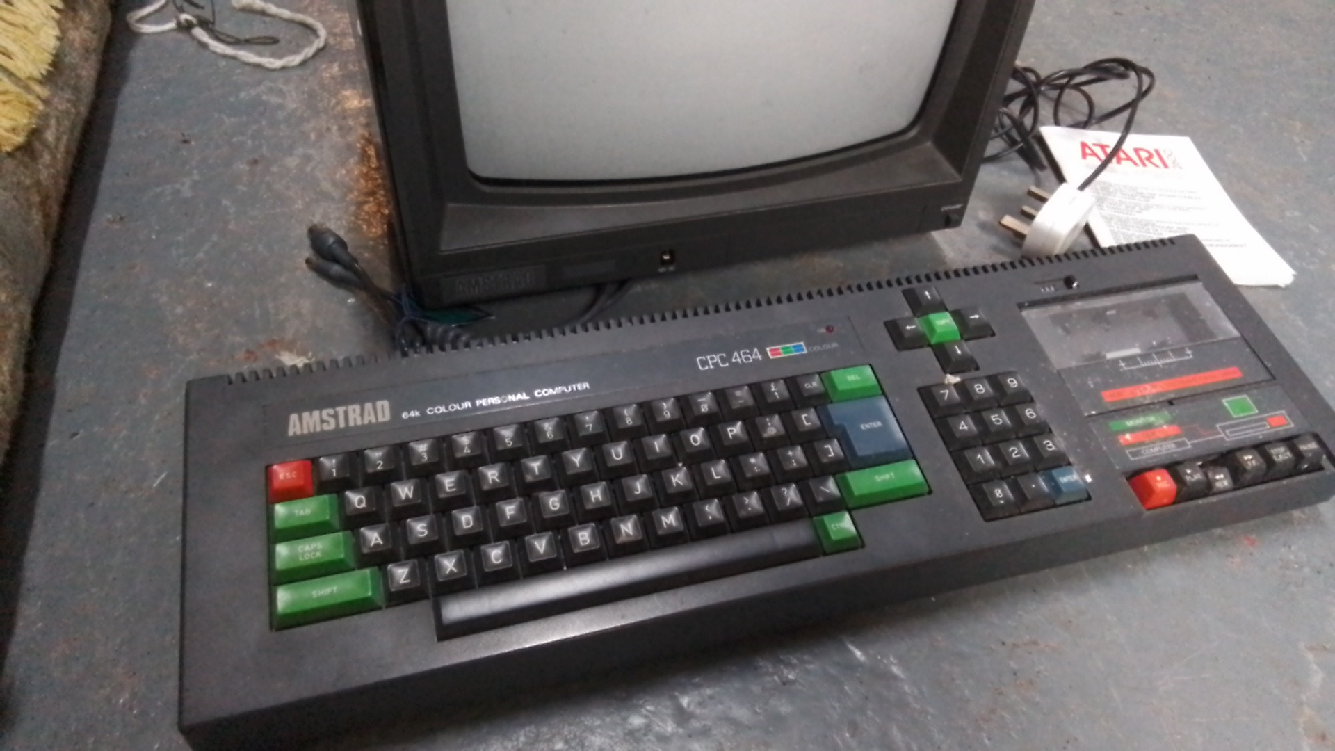 Amstrad CPC 464 8-bit home computer with integral cassette deck, QWERTY ...