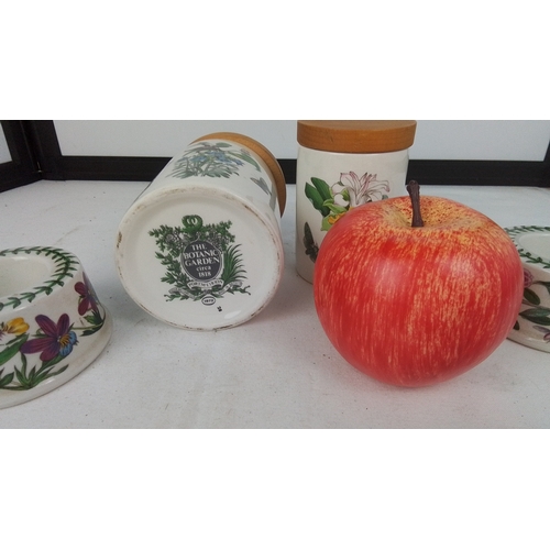 101 - A group of Portmeirion ‘The Botanic Garden’ earthenware, comprising two lidded canisters and two ope... 
