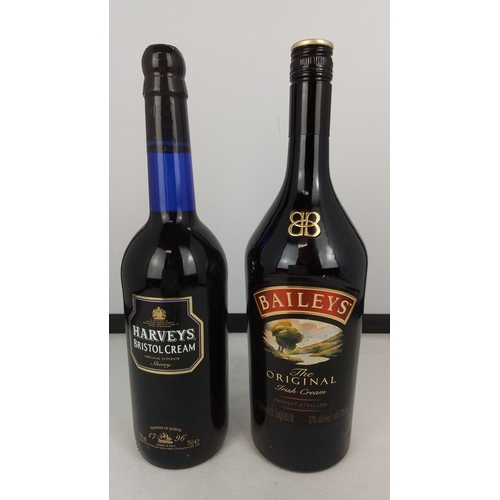 85 - A pair of commercial liqueur bottles comprising Harvey’s Bristol Cream sherry and Baileys The Origin... 