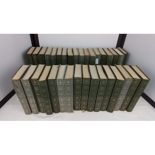 113 - A suite of Charles Dickens ‘Complete Works’ volumes—green cloth bindings with gilt-tooled spines and... 