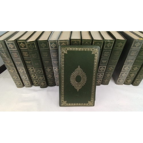 113 - A suite of Charles Dickens ‘Complete Works’ volumes—green cloth bindings with gilt-tooled spines and... 