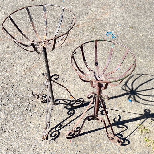 1 - 2 decorative wrought iron plant stands, 70cm and 80cm.