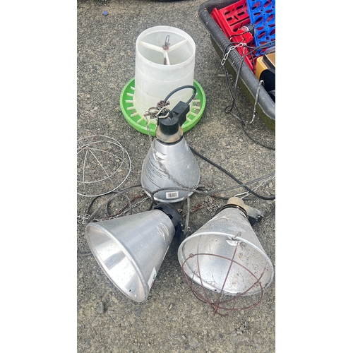 126 - A group of poultry-keeping equipment.
