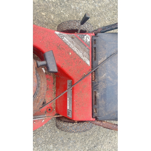 130 - A Masport petrol lawn mower with grass-catcher.