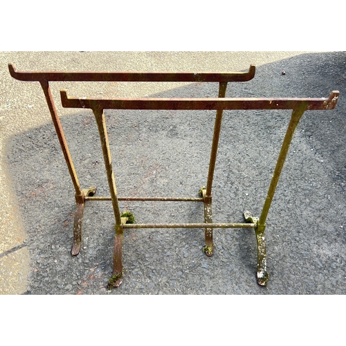 35 - A pair of antique trestles.