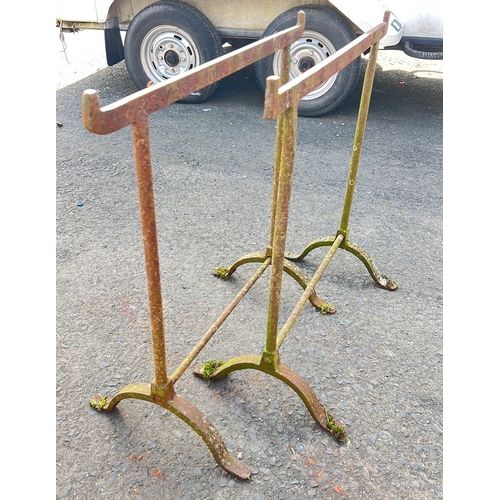 35 - A pair of antique trestles.