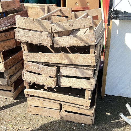 38 - An assortment of wooden potato crates.