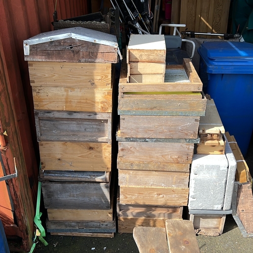 43 - A large collection of bee keeping equipment, to include Hives & more.