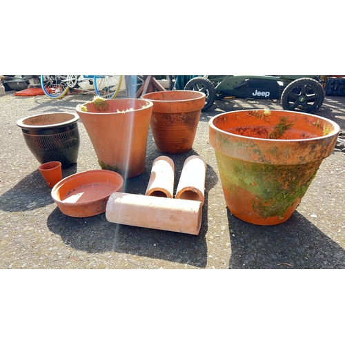 44 - An assortment of Terracotta plant pots.