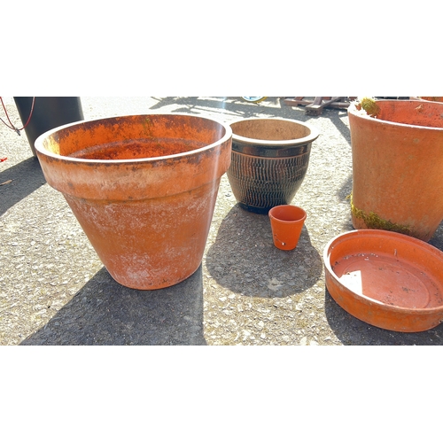 44 - An assortment of Terracotta plant pots.
