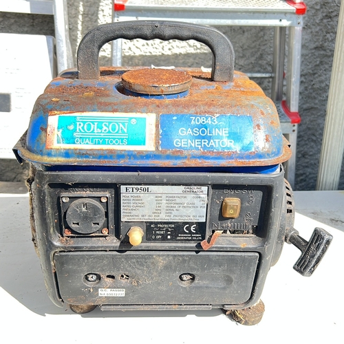 6 - Rolson ET950L portable generator, model 70843—rectangular steel fuel tank with carry handle, recoil ... 
