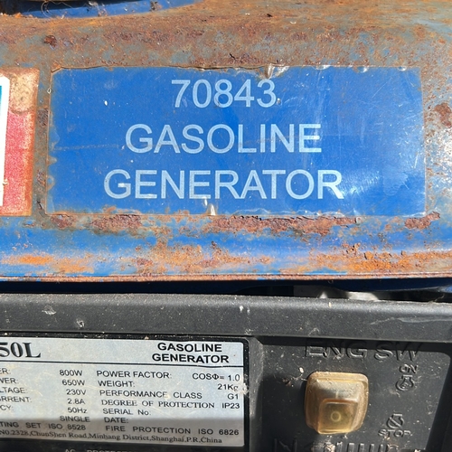 6 - Rolson ET950L portable generator, model 70843—rectangular steel fuel tank with carry handle, recoil ... 