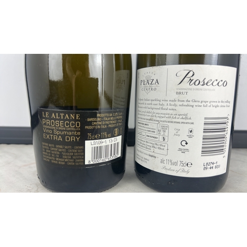164 - 2 bottles of Prosecco, to include Extra Dry, 75cl, alc 11% vol & Plaza Centro Prosecco DOC Brut, 75c... 