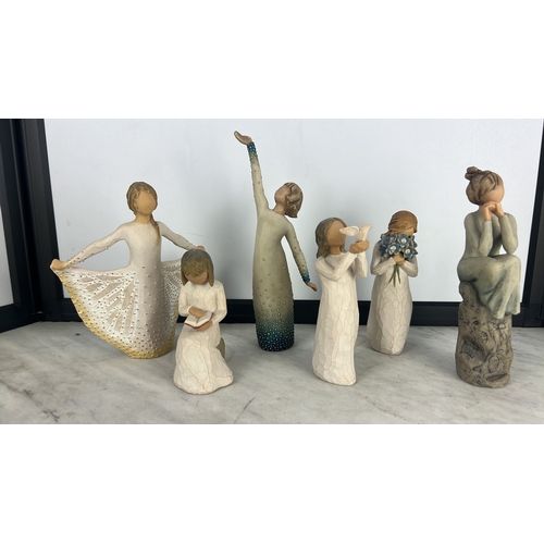 168 - A collection of 6 Willow Tree figures.