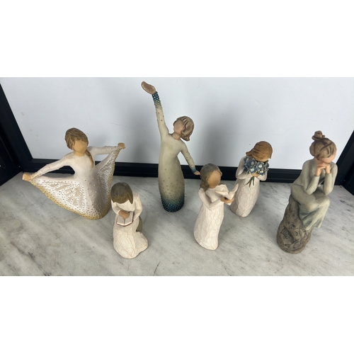 168 - A collection of 6 Willow Tree figures.