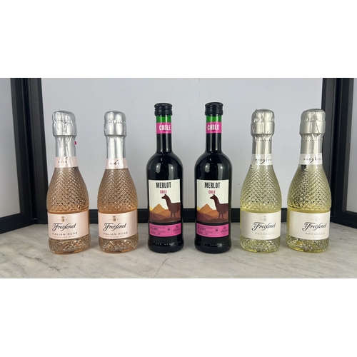 170 - An assortment of 6 200ml bottles of Prosecco & wine.