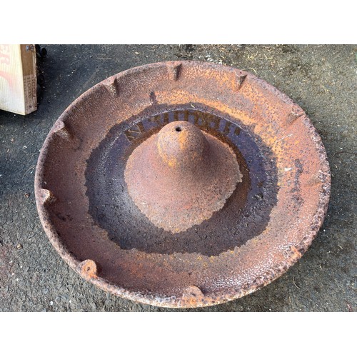 51 - A cast iron 'Mexican Hat' pig trough.
