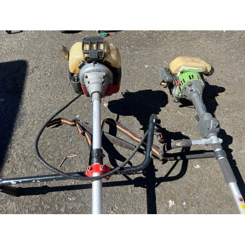 123 - Two petrol strimmers.