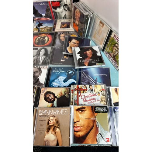 A group of commercially released compact discs, predominantly late 20th ...