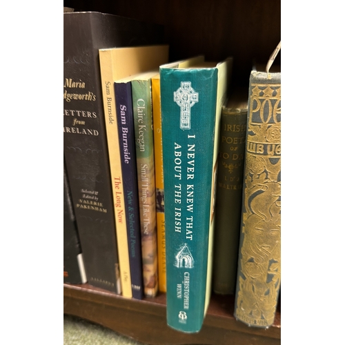 An assortment of Irish-interest books and paperbacks, including poetry ...