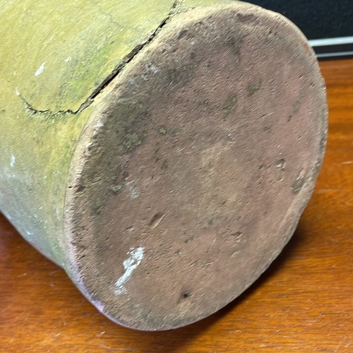 57 - Stoneware spirit flask or jug, of cylindrical body with rounded shoulders and short collar neck, the... 