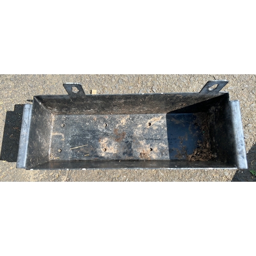 21 - Welded steel ballast box or counterweight tray, rectangular open form with reinforced rolled rims, t... 