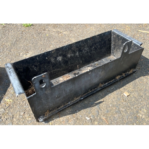 21 - Welded steel ballast box or counterweight tray, rectangular open form with reinforced rolled rims, t... 